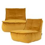 Sitzsack Sofa Dolce, 2-er Set Gelb - 158 x 68 cm