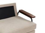 3-Sitzer Sofa AKRANES Beige - Schwarz - Eiche Dunkel - Taupe