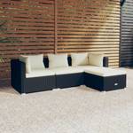 Garten-Lounge-Set (4-teilig) 3013632-7 Schwarz - Creme - Weiß - Höhe: 30 cm