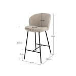 Tabouret de bar Groom (Lot de 2) Beige