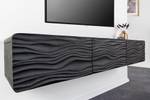 Sideboard WAVE Schwarz - Massivholz - Holzart/Dekor - 160 x 30 x 38 cm