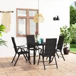 Garten-Essgruppe (5-teilig) 3014663-1 Schwarz - Metall - 80 x 74 x 80 cm