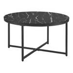Table basse Uppvidinge ronde Imitation marbre noir