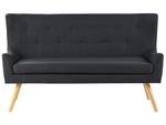 2-Sitzer Sofa SKIBBY Schwarz - Eiche Hell