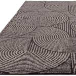 Tapis tissé plat moderne WIRE Anthracite - 160 x 230 cm