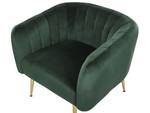 Fauteuil LACONIA Vert foncé - Doré - Vert