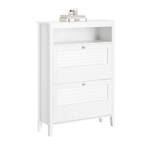 Armoire à chaussures FSR152-W Blanc - Bois manufacturé - 80 x 108 x 25 cm