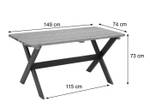 Tisch HWC-J83 Massivholz