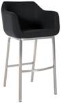 Tabouret de bar Monea Anthracite - Argenté