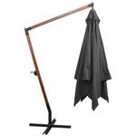 Parasol suspendu 3005780 Gris - Métal - Bois massif - 300 x 280 x 300 cm