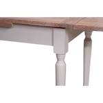 Ausziehbarer Tisch Adra Weiß - Holzwerkstoff - 140 x 80 x 80 cm