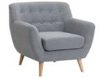 Fauteuil MOTALA Gris - Chêne clair