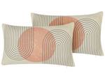 Kissen 2er Set GERBERA Beige - Textil - 50 x 10 x 30 cm