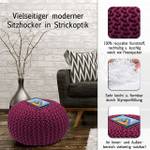 Premium Pouf Outdoor Sitzpouf wetterfest Bordeaux