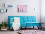 3-Sitzer Sofa RONNE Blau - Eiche Dunkel - Türkis