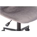 Chaise de bureau en velours gris Gris - Textile - 56 x 83 x 51 cm