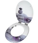 WC-Sitz Absenkautomatik Energy Stones Violett - Holzwerkstoff - 38 x 6 x 47 cm