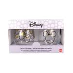 Becher Set Minnie Mouse 2er Set Schwarz - Gold - Glas - 10 x 13 x 10 cm