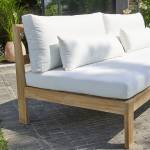 Gartensofa MIDLAND Beige - Massivholz - 94 x 78 x 205 cm