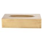 Messing Taschentuchbox Gold - Metall - 26 x 7 x 13 cm