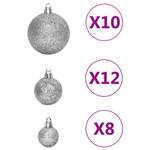 Boules de noël (111 pièces) 3030307 Argenté