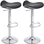 Tabouret de bar Shanghai Lot de 2 Noir