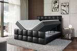 Boxspringbett RICAR-Z Hochglanz Schwarz - Breite: 200 cm - H3