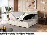 Boxspringbett Dani Gold Ecru - 160 x 234 cm - H3