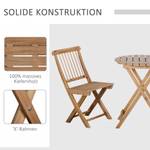 Gartenmöbel-Set 84B-723 Braun - Massivholz - 60 x 74 x 60 cm