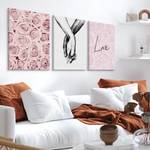 Love Set Leinwandbilder Rosen H盲nde