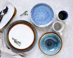 Dessertteller Frozen (4er Set) Blau - Keramik - 20 x 1 x 20 cm