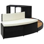 Whirlpool Umrandung 316651 Schwarz - Metall - Polyrattan - Holzart/Dekor - 124 x 56 x 289 cm