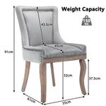 Esszimmerstuhl M1570 Grau - Holzwerkstoff - 91 x 61 x 55 cm