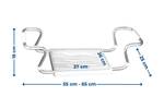Badewannensitz SECURA, ausziehbar Weiß - Kunststoff - 55 x 18 x 26 cm