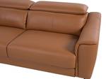 3-Sitzer Sofa NARWIK Braun - Echtleder - 203 x 93 x 98 cm