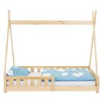 Kinderbett Tipi 80x160cm Natur Braun - Massivholz - 86 x 150 x 168 cm