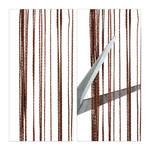 5x Rideau de fil marron Marron - Textile - 90 x 245 x 1 cm