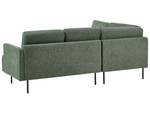 Ecksofa BREDA Schwarz - Dunkelgrün - Grün - 210 x 75 x 200 cm