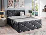 Boxspringbett Herkules Anthrazit - Breite: 124 cm