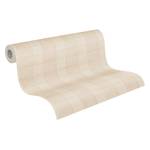 Landhaustapete Karriert PVC-Frei Beige