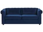 Canapé 3 places CHESTERFIELD Bleu - Bleu marine - 200 x 75 x 90 cm