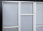 Wandbücherregal mit Staufächern Weiß - Holzwerkstoff - 67 x 14 x 67 cm