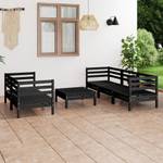 Garten-Lounge-Set Schwarz - Massivholz - Holzart/Dekor - 64 x 29 x 64 cm