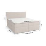 Boxspringbett Doppelbett Ennis Beige - Breite: 180 cm