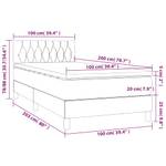 Boxspringbett 3017290-22 Dunkelblau - Breite: 100 cm