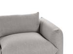 3-Sitzer Sofa LUVOS Grau - Hellgrau - Eiche Hell