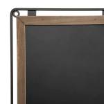 Kreidetafel mit Aufbewahrungskörben Schwarz - Metall - 8 x 70 x 50 cm