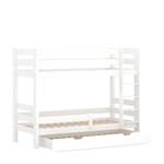 Etagenbett Massivholz 180x80 Weiß Weiß - 88 x 187 cm