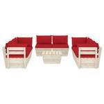 Mobilier de jardin (lot de 9) 3016490-22 Rouge