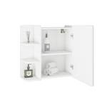 Armoire de toilette 62x64x21 cm blanc Blanc - Bois massif - 21 x 64 x 62 cm